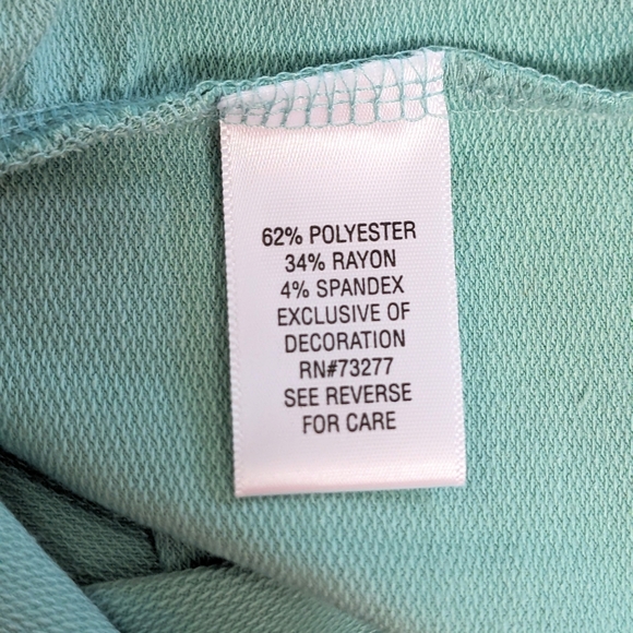 MATERNITY, A:GLOW, Tunic Sweatshirt, Mint, Size Large. - Picture 7 of 9